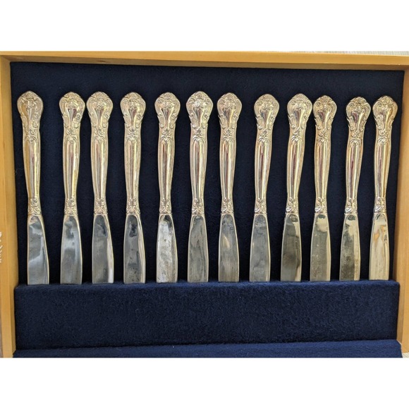 GODINGER GRAND MASTER! 65 PIECE HEAVY SILVERPLATE FLATWARE SERVICE FOR 12 - Picture 3 of 12